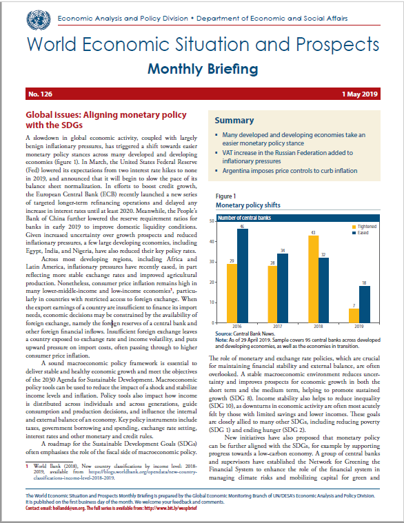 World Economic Situation And Prospects: May 2019 Briefing, No. 126 Cover